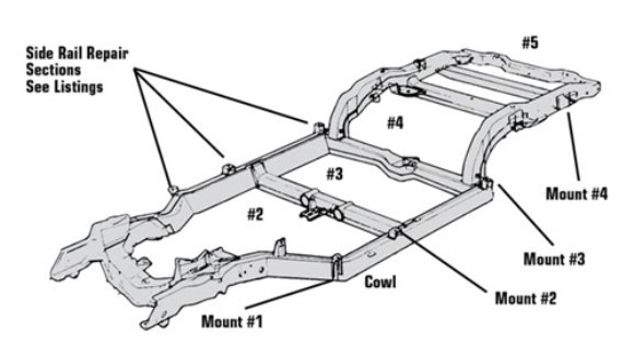 Crossmember. Under Transmission #2 63-67