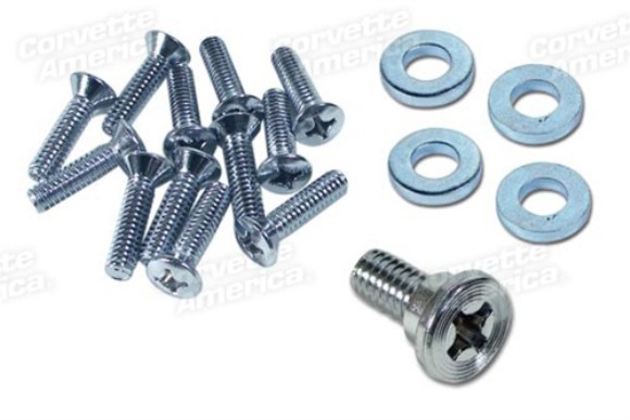 Seat Side Chrome Hardware Kit. 20 Piece 63-67