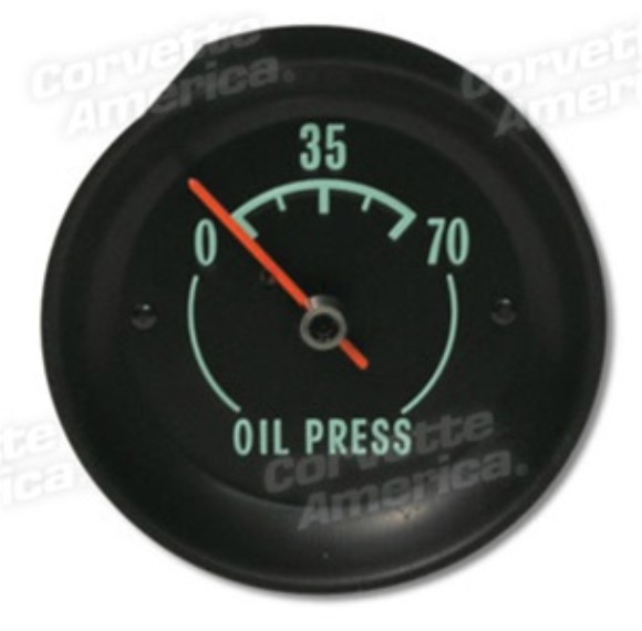 Oil Gauge. Green Face 68-71