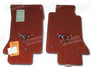 Mats. Torch Red W/Black Applique 00-04