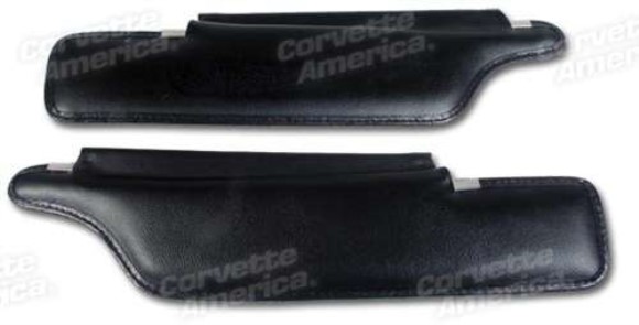 Sunvisors. Black Convertible 65-66