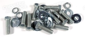 Rear Bumper Bolt Set. WB Headmark 30 Piece Set 61-62