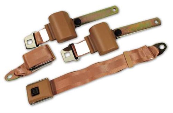 Seat Belts. OE Retractable Lap - Saddle 66-67