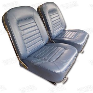 Leather Seat Covers. Bright Blue 66