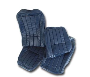 Leather Seat Covers. Royal Blue Leather/Vinyl Original 71