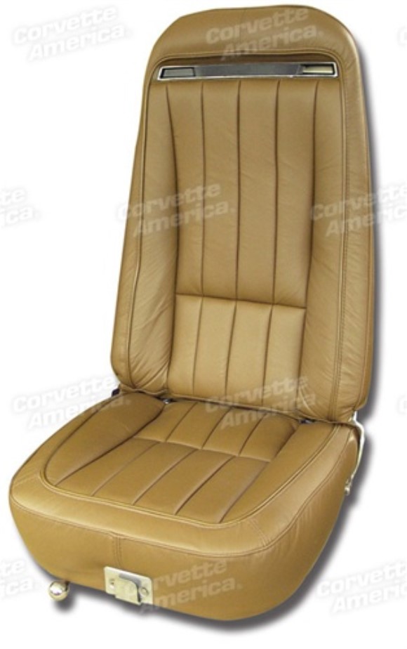 Leather Seat Covers. Dark Saddle Leather/Vinyl Original 70-71