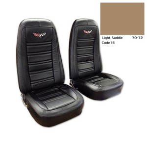 Embroidered Leather Seat Covers. Light Saddle 100%-Leather 72