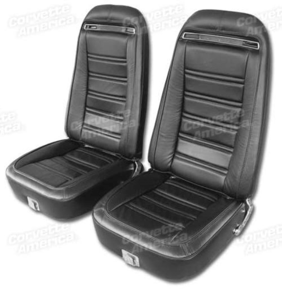 Leather Seat Covers. Black 100%-Leather 72-74