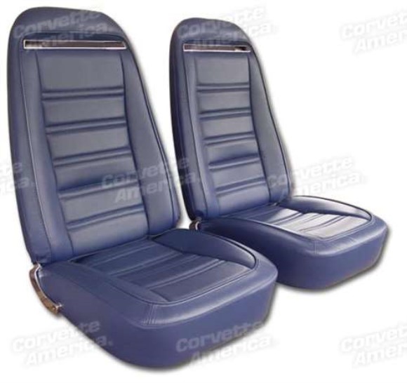 Leather Seat Covers. Royal Blue 100%-Leather 72