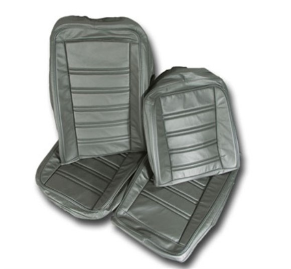 Leather Seat Covers. Silver 100%-Leather 74