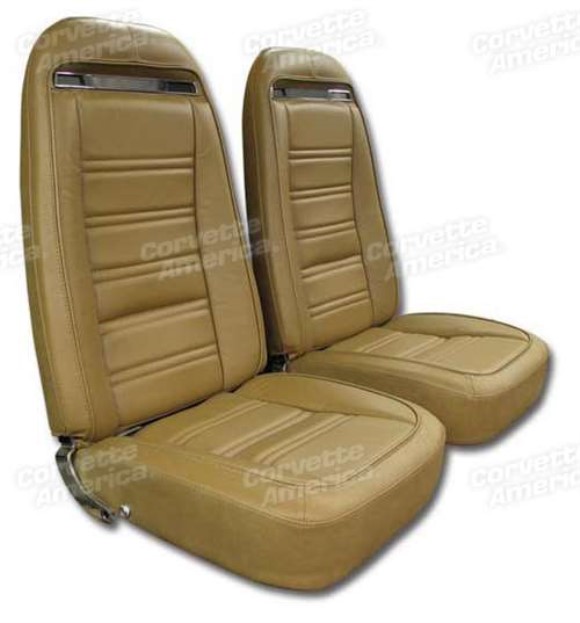 Leather Seat Covers. Medium Saddle Leather/Vinyl Original 75