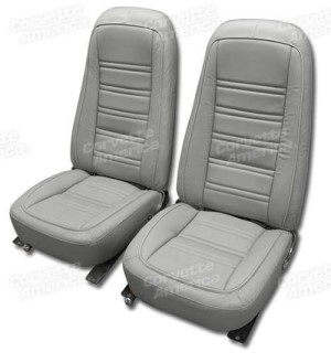 Leather Seat Covers. Smoke 100%-Leather 76-77