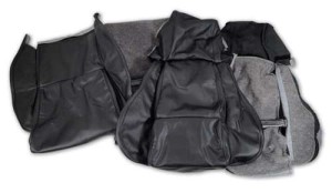 Leather Seat Covers. Black Standard 84-88