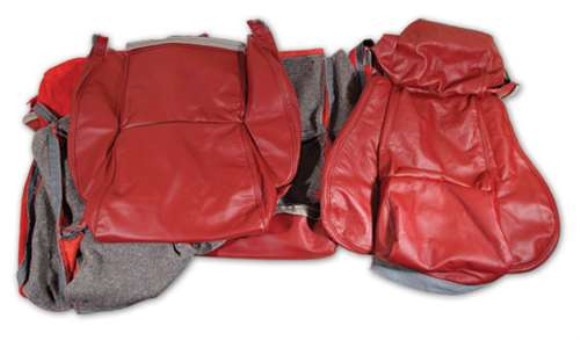 Leather Seat Covers. Red Standard 84-85