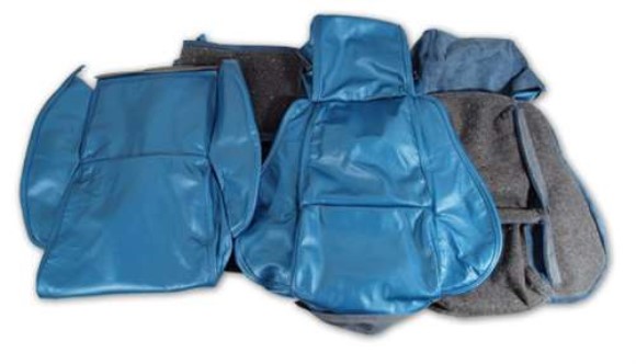 Leather Seat Covers. Blue Standard 86-88