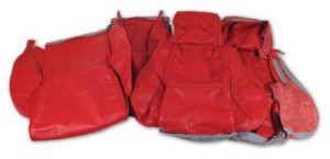 Leather Seat Covers. Red Standard 86-88