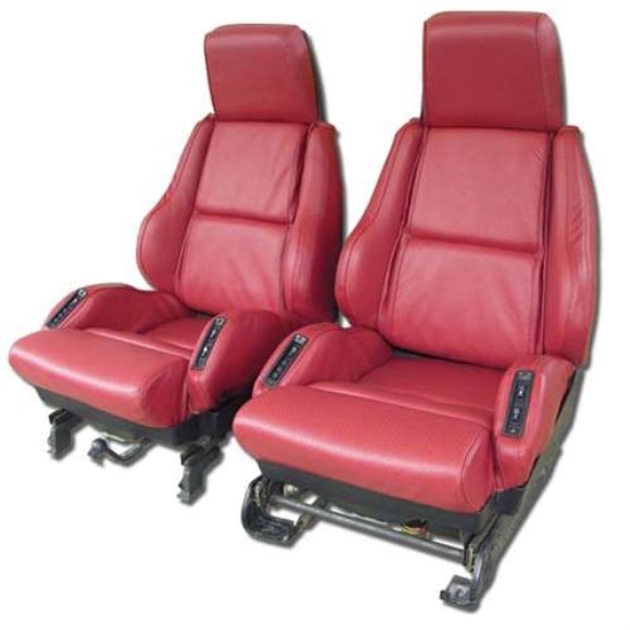 Leather Seat Covers. Red Sport 86-88