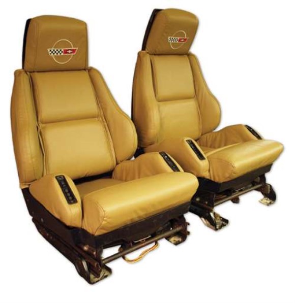 Embroidered Leather Seat Covers. Saddle Sport 89-90