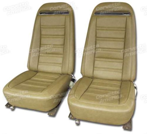 Leather Like Seat Covers. Medium Saddle 73-74