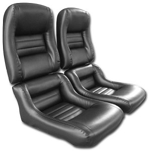 Leather Like Seat Covers. Black 2--Bolster 79-81