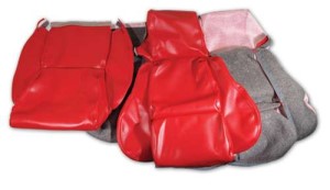 Leather Like Seat Covers. Red Standard 86-88