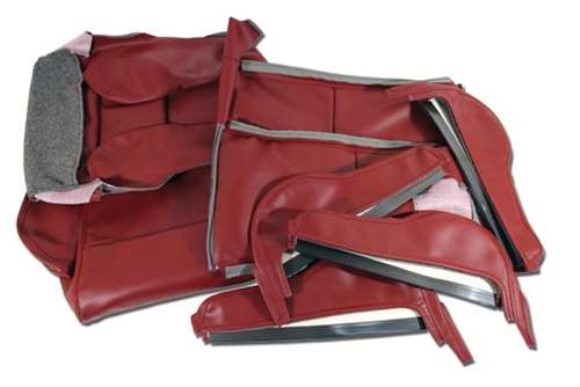 Leather Like Seat Covers. Red Sport 84-85