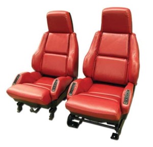 Leather Like Seat Covers. Red Sport 86-88