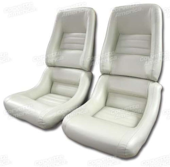 Mounted Leather Seat Covers. Oyster 100%-Leather 4--Bolster 79-80