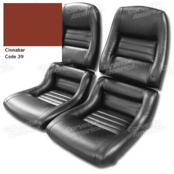 Mounted Leather Like Seat Covers. Cinnabar 4--Bolster 81