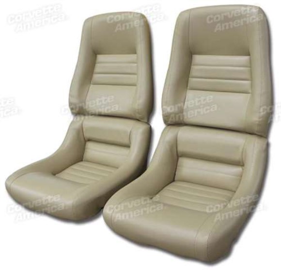 Mounted Leather Like Seat Covers. Doeskin 4--Bolster 79-80