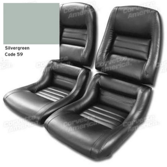 Mounted Leather Like Seat Covers. Silvergreen 4--Bolster 82