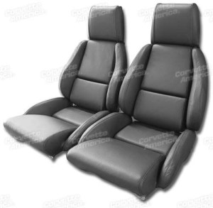 Mounted Leather Seat Covers. Graphite Standard 84-87