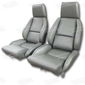 Mounted Leather Seat Covers. Gray Standard 88