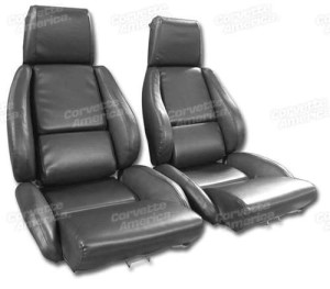 Mounted Leather Like Seat Covers. Graphite Standard 84-87