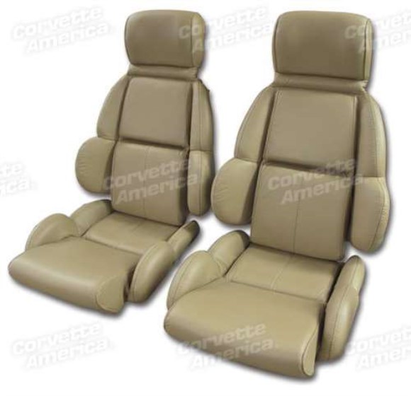 Mounted Leather Seat Covers. Beige Standard 92