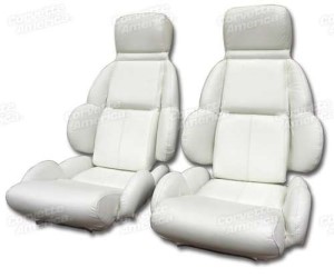 Mounted Leather Seat Covers. White Standard 92