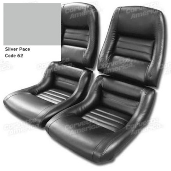 Mounted Leather Seat Covers. Silver Pace 100%-Leather 2--Bolster 78