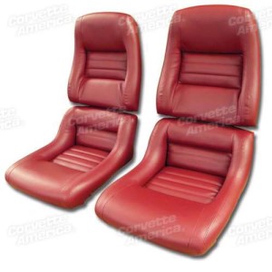 Mounted Leather Like Seat Covers. Red 2--Bolster 82