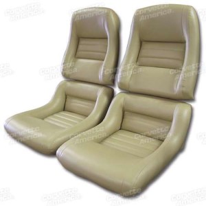 Mounted Leather Like Seat Covers. Doeskin 2--Bolster 79-80