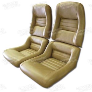 Mounted Leather Like Seat Covers. Camel 2--Bolster 81-82