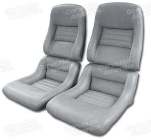 Mounted Leather Like Seat Covers. Gray 2--Bolster 82