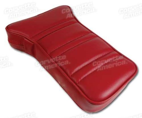 Center Armrest. Red Leather 77-78