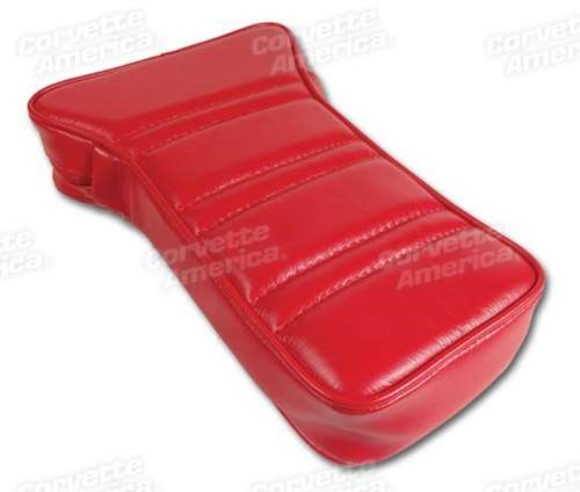 Center Armrest. Red Leather 72