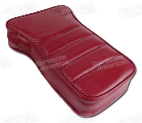 Center Armrest. Red Leather 82