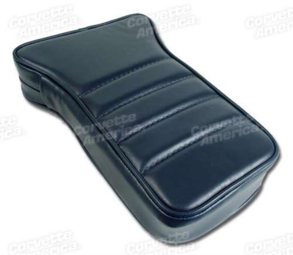 Center Armrest. Dark Blue Leather 82