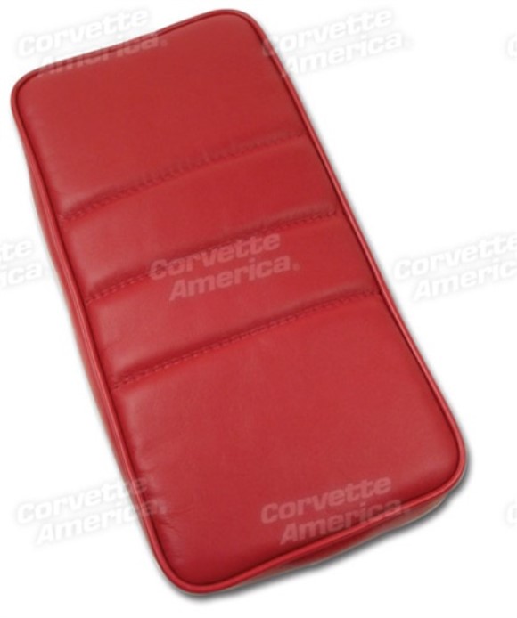 Center Armrest. Red Leather 86-89