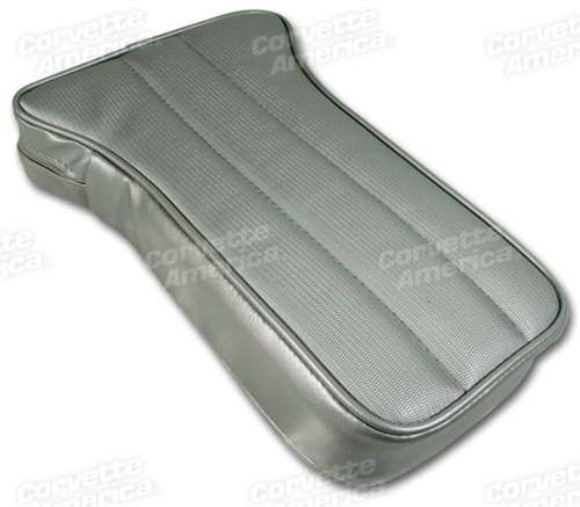 Center Armrest. Silver Vinyl 74-75