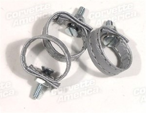 Rear Door Pulls. Silver 3 Piece 74-75