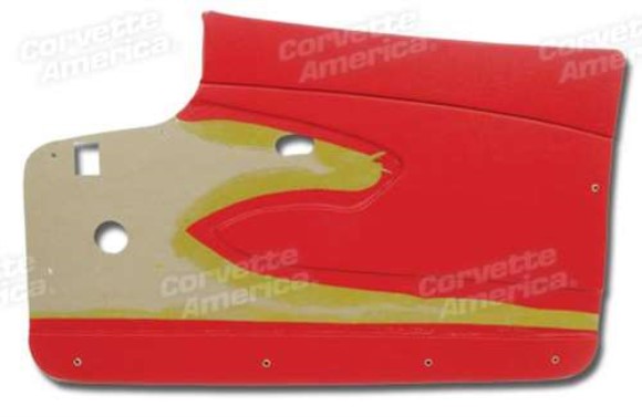 Door Panels. Red Metal Support 59