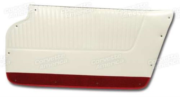 Door Panels. Leather White With Red Carpet - Conv - With Trim 64